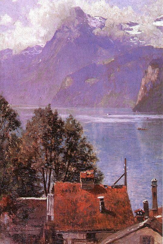 John Douglas Woodward Brunnen, Lake Lucerne china oil painting image